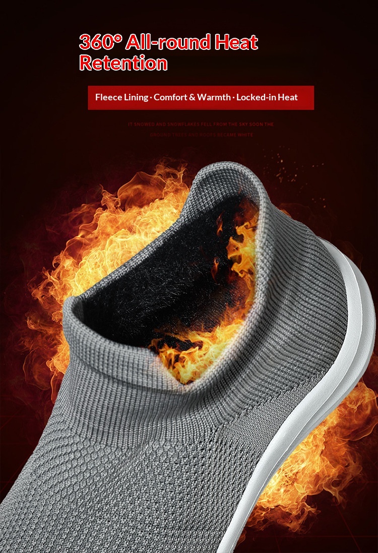 Calzini sportivi casual da uomo Zees Cross-Border Foreign Trade, foderati in pile, taglia 35-45, alla moda, grandi, per coppie, scarpe in maglia Lazy Fly_voghion.com