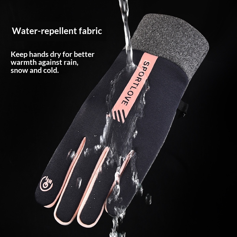 boy Boy Boy Winter Warm Anti-Slip Touchscreen Gloves For Men And Women, Fleece-Lined, Outdoor Sports, Skiing, Waterproof, Motorcycle_voghion.com