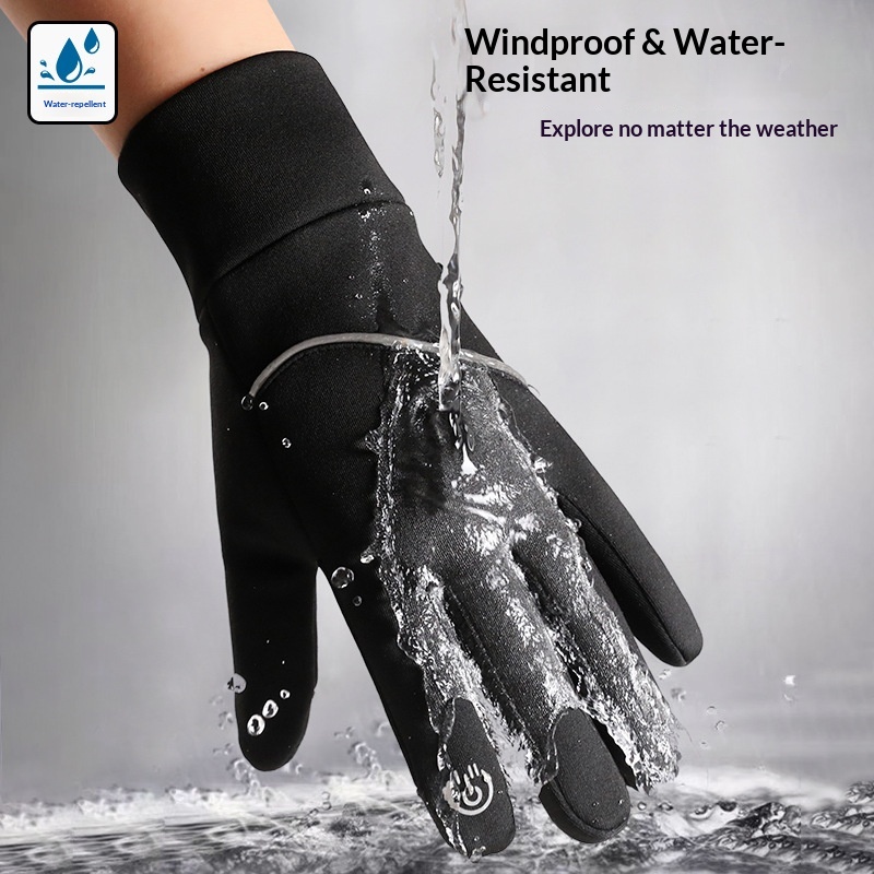 boy Herren Winter Outdoor Sport Touchscreen Handschuhe Damen Laufen Radfahren Wandern Warmes Fleece Wasserdicht Rutschfest Y-15_voghion.com