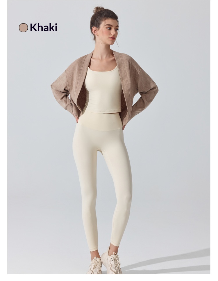 ChicShe Europäisches und amerikanisches Cross-Border Langarm-Cover-Up Hautfreundliches Atmungsaktives Pilates Fitness Yoga Top Herbst Winter_voghion.com