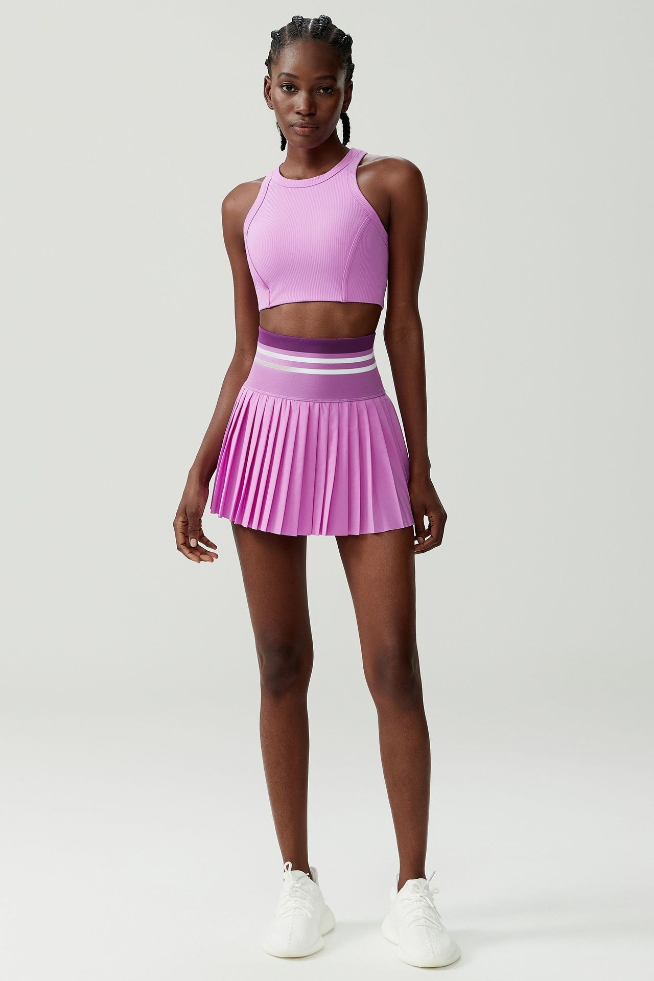 ChicShe ChicShe ChicShe Ensemble de vêtements de sport, fitness et yoga transfrontaliers pour femmes, grande taille, séchage rapide, deux pièces, badminton et tennis_voghion.com