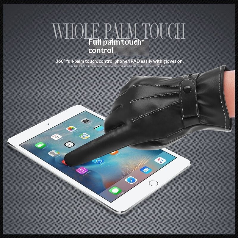 boy Boy Boy Autumn And Winter Men's Warm Windproof Cold-Resistant Fingerless Touchscreen Cycling Driving Outdoor Gloves_voghion.com