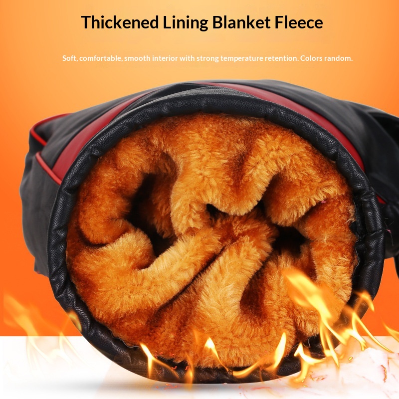 Coprimanubrio antivento caldo per ragazzo, ragazzo, paramani per triciclo, bici elettrica, moto, copertura impermeabile spessa per l'inverno_voghion.com