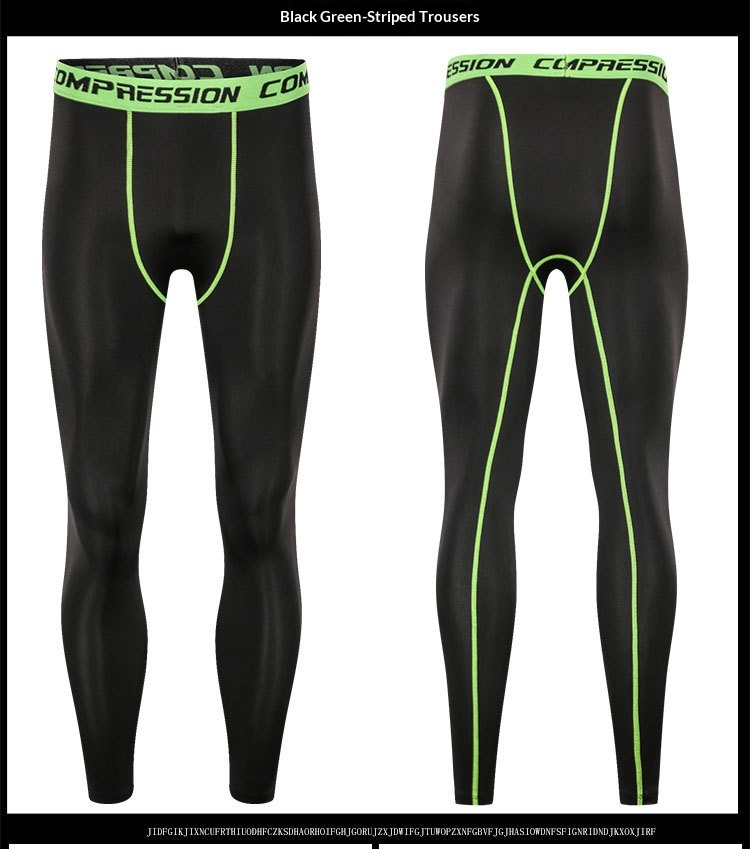 boy New Summer Running High Elastic Compression Sports Leggings Men's Quick-Drying Fitness Pants Basketball Tights_voghion.com