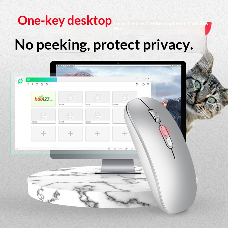 Digitex Digitex Digitex Ultra-thin Wireless Bluetooth Silent Compatible With IPad Huawei Laptop Dual-mode Portable Rechargeable Mouse_voghion.com