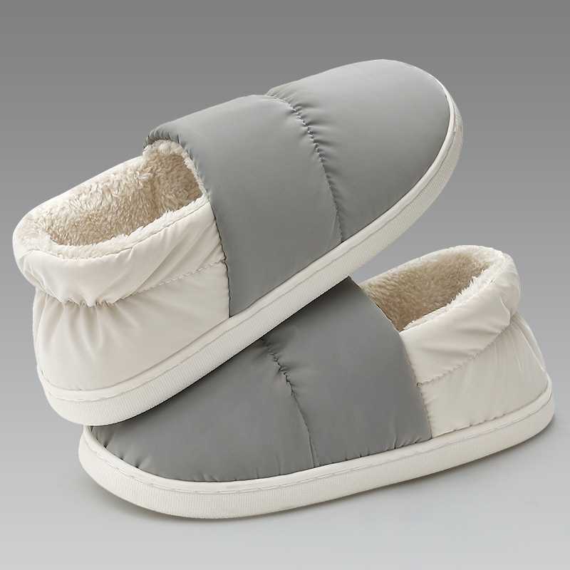 Zees Zees Su Geçirmez Kadın Kaz Tüyü Ayakkabılar, Sonbahar ve Kış, Kapalı Topuk, Kalın Taban, Hamile Ayakkabıları, Sıcak, Kaymaz Pamuk_voghion.com