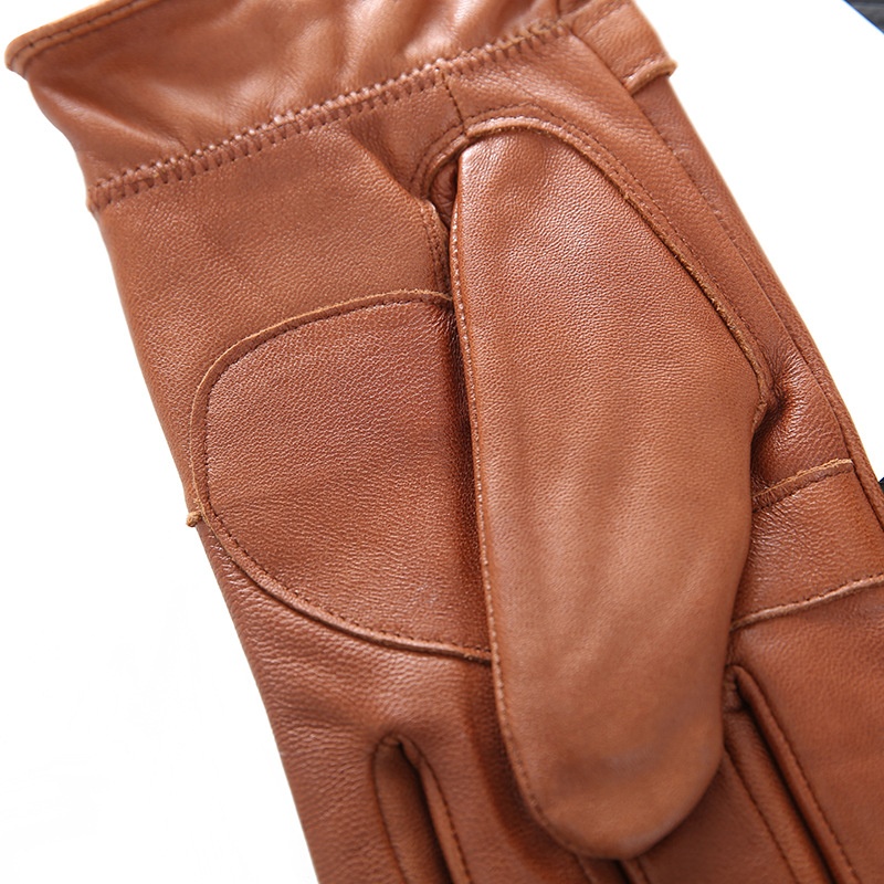 Boy Boy Boy Cross-Border Herren-Reithandschuhe aus echtem Leder, warm, mit Lammfell gefüttert, winddicht und kältebeständig – Hersteller_voghion.com