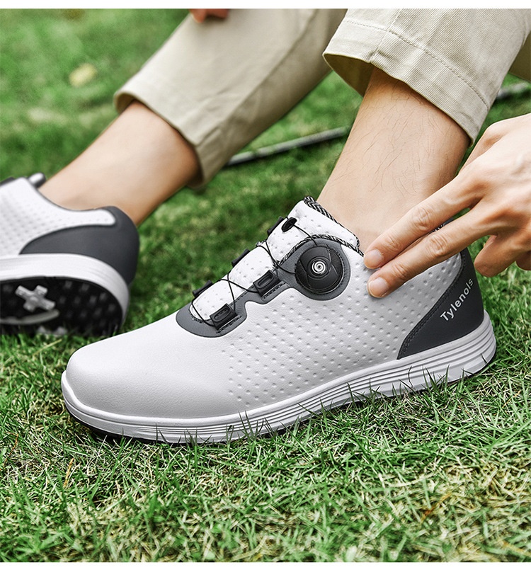 Zees Cross-border Foreign Trade Men And Women Waterproof Rotating Button Couple Golf Casual Sports Shoes_voghion.com
