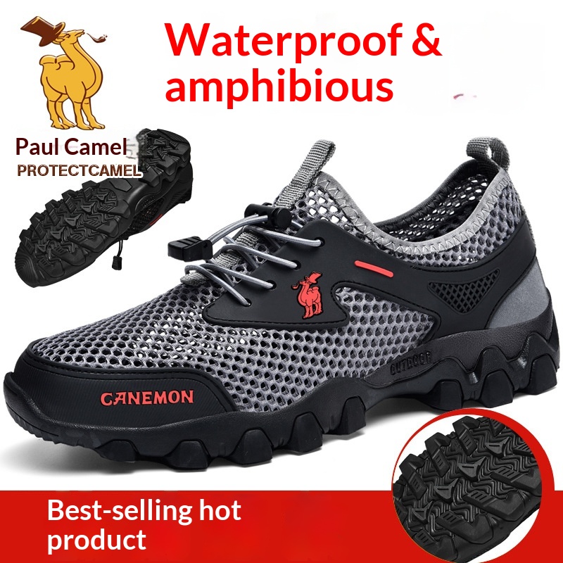Chaussures de randonnée aquatiques d'été Zees pour hommes, en maille respirante, confortables et légères, idéales pour les voyages et le sport. Tendance et décontractées._voghion.com