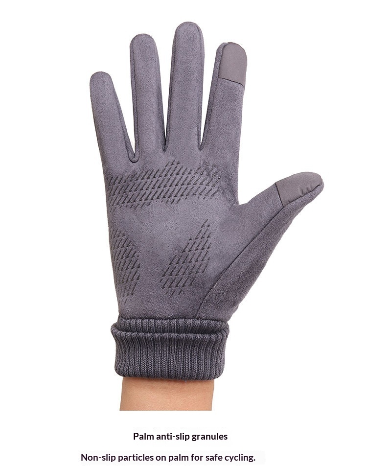 boy Boy Boy Warm Men Winter Suede Windproof Cold-Proof Touchscreen Fleece-Lined Thick Cycling Gloves For Women In Stock Cute_voghion.com