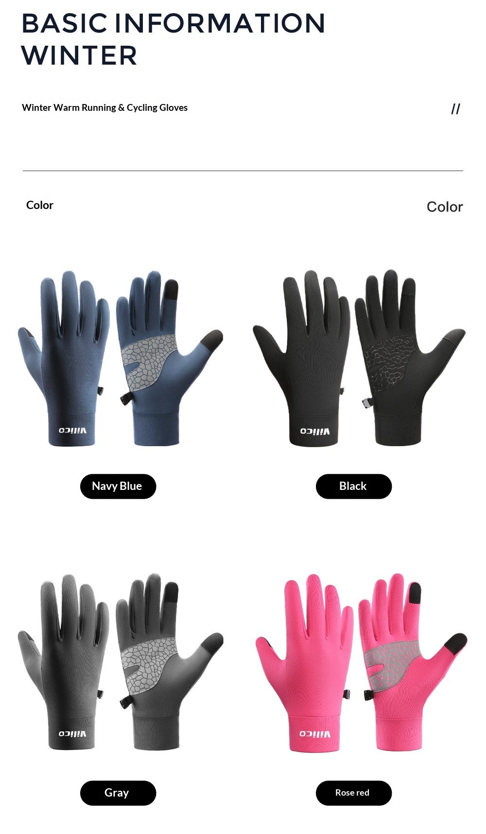 Guanti da corsa sottili autunno inverno da uomo, caldi, antiscivolo, in maglia, con touch screen, per ciclismo e donna_voghion.com