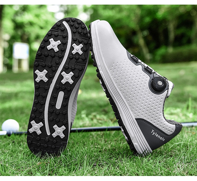 Zees Cross-border Foreign Trade Men And Women Waterproof Rotating Button Couple Golf Casual Sports Shoes_voghion.com