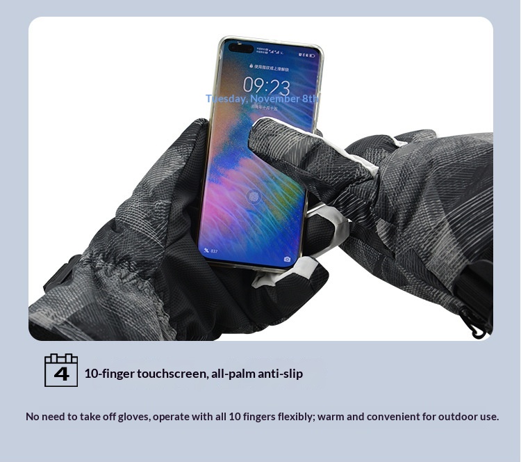 ragazzo Ragazzo Ragazzo Anlorr Inverno Nuovo Foderato in Pile Sci Alpinismo Ciclismo Antivento Resistente al Freddo Impermeabile Caldo Guanti Unisex_voghion.com