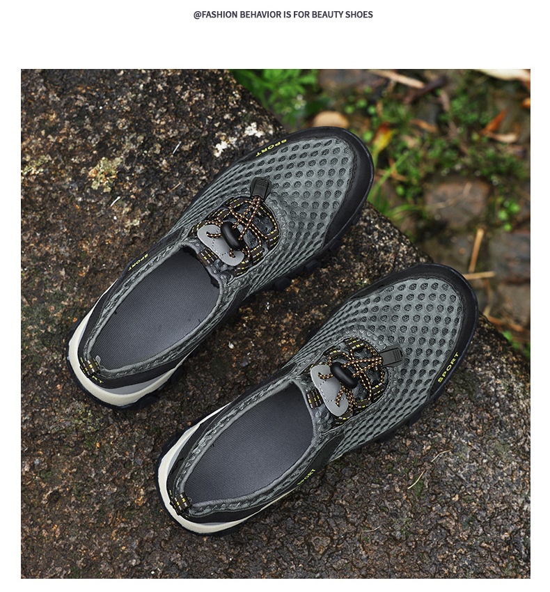 Zees Summer Breathable Men's Trekking Water Plus Size Shoes_voghion.com