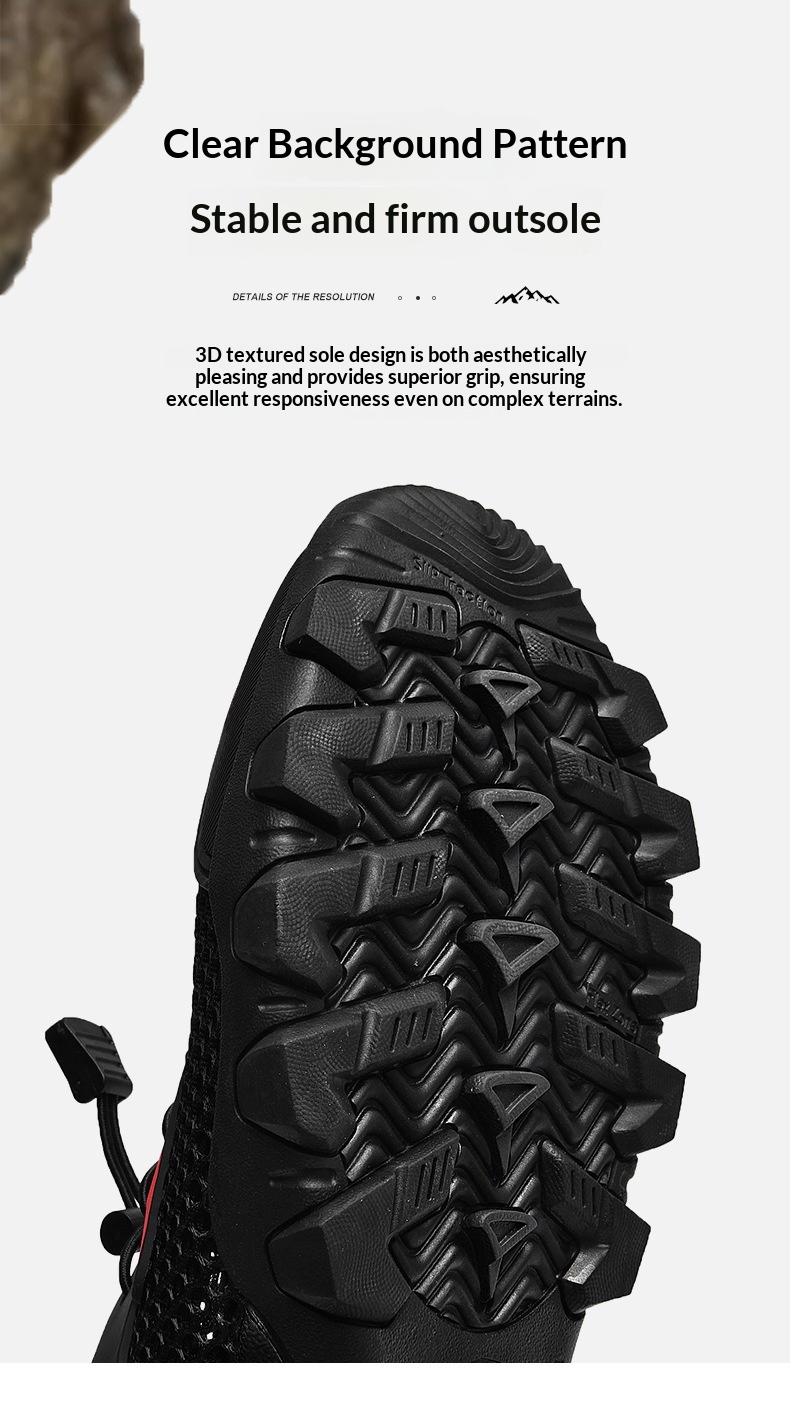 Chaussures de randonnée aquatiques d'été Zees pour hommes, en maille respirante, confortables et légères, idéales pour les voyages et le sport. Tendance et décontractées._voghion.com