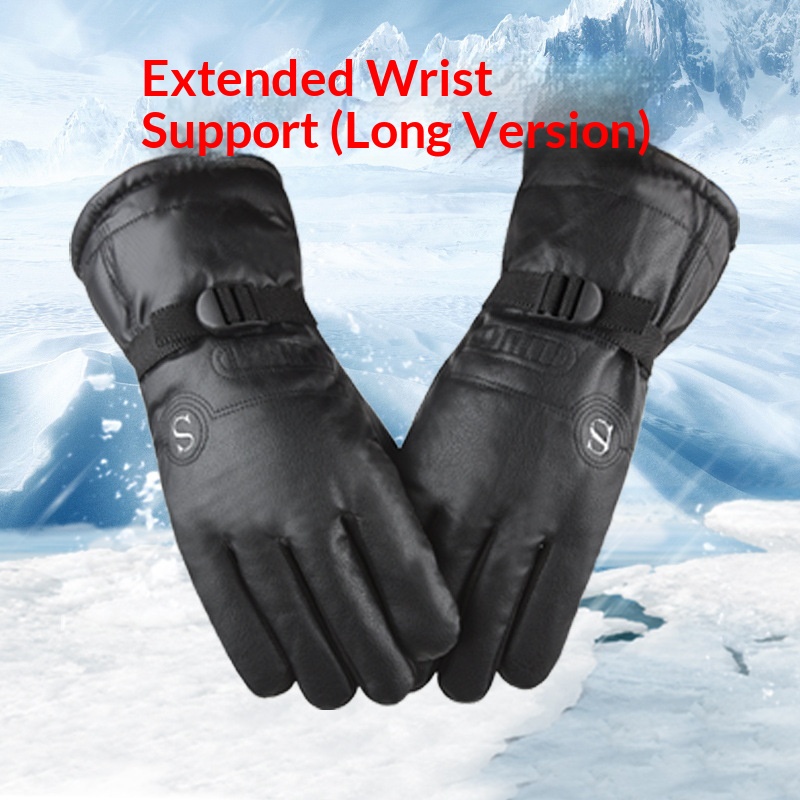 Bottes d'hiver en cuir chaud pour homme, doublées de coton polaire, épaisses et chaudes, protection contre le froid, coupe-vent et antidérapantes pour le cyclisme._voghion.com