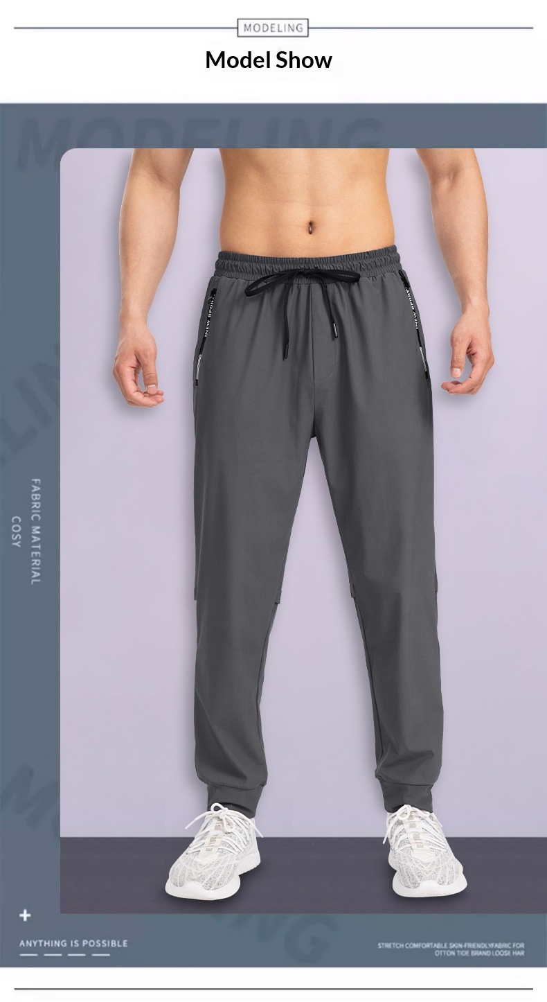 ragazzo 2025 Nuovo Ice Silk Uomo Sottile Casual Traspirante Elastico Sportivo Estate Pantaloni da jogging larghi Pantaloni lunghi ad asciugatura rapida_voghion.com