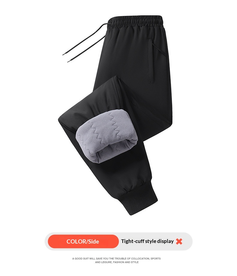 Pantaloni da jogging sportivi lunghi da uomo, spessi e caldi, foderati in pile, nuovi, autunnali e invernali, in cotone_voghion.com