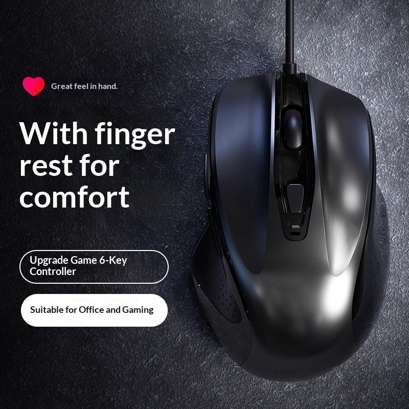 Digitex Digitex Mouse cablato silenzioso durevole da ufficio per giochi desktop universale per laptop compatibile con Lenovo ASUS Xiaomi_voghion.com