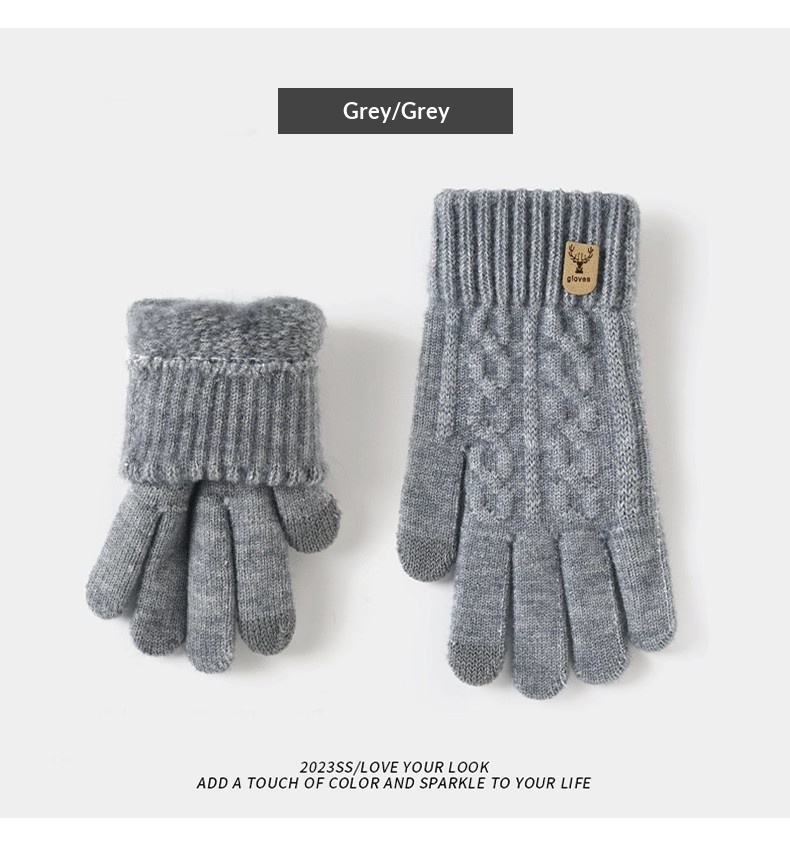 Guanti invernali caldi per touchscreen, foderati in pile, spessi, antiscivolo, per guida e ciclismo, antifreddo, lavorati a maglia, da uomo, protezione dal freddo_voghion.com