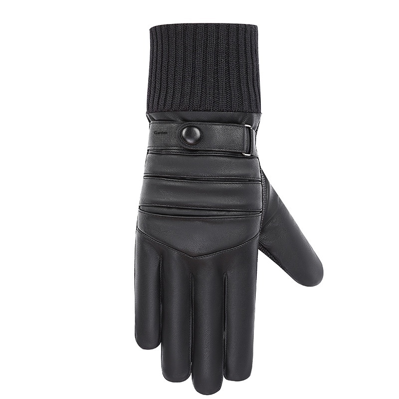 boy Boy Boy Men's Leather Gloves Winter Windproof Warm Fleece Lined Thickened Outdoor Sports Cold-Proof Waterproof Cycling_voghion.com