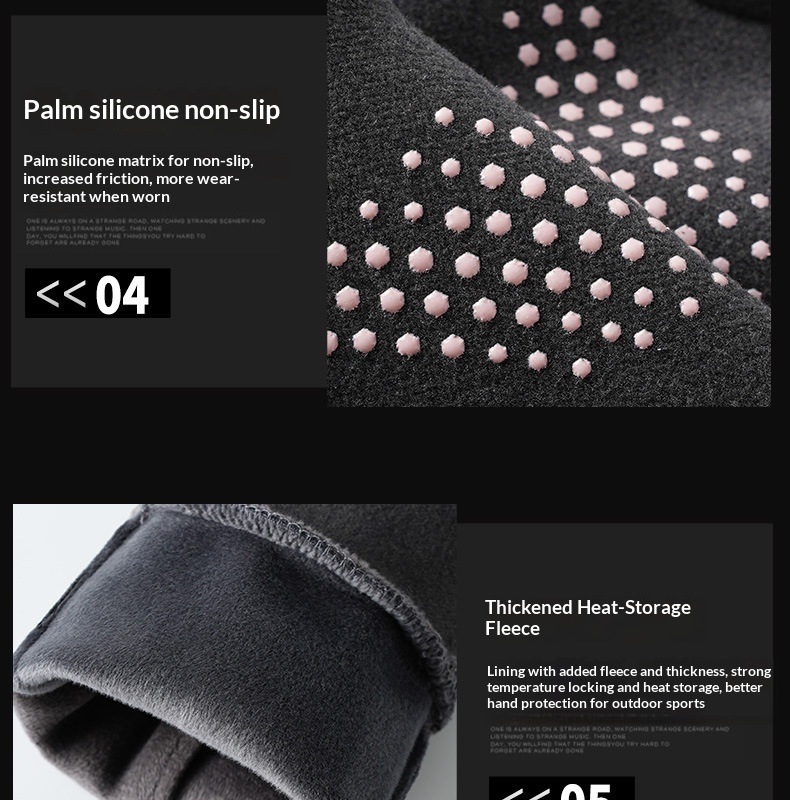 boy Boy Boy Warm Women's New Fleece-Lined Winter Water-Resistant Windproof Non-Slip Touchscreen Outdoor Sports Cycling Gloves_voghion.com