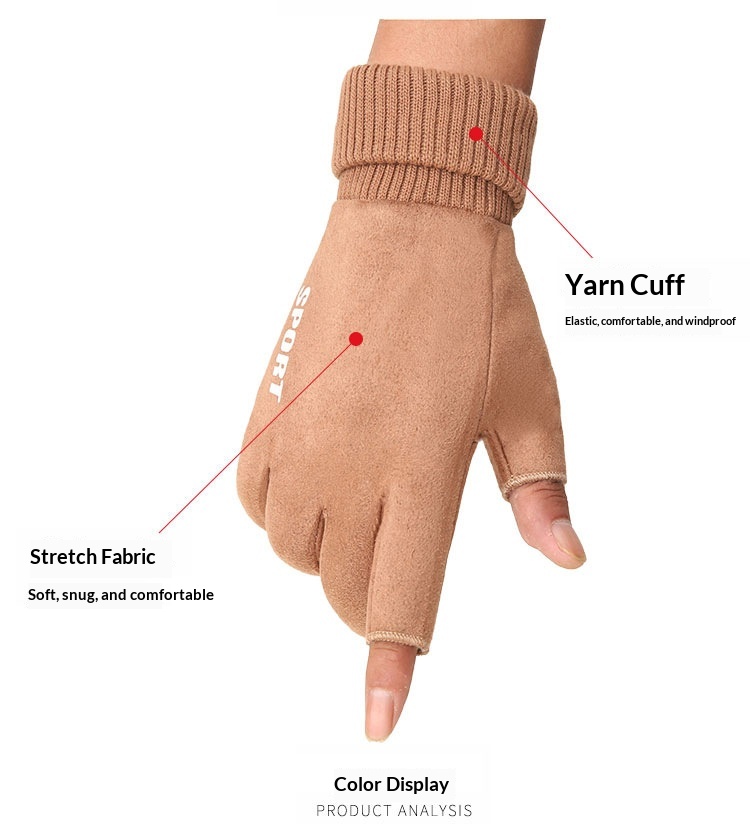 boy Boy Boy Warm Men Winter Suede Windproof Cold-Proof Touchscreen Fleece-Lined Thick Cycling Gloves For Women In Stock Cute_voghion.com