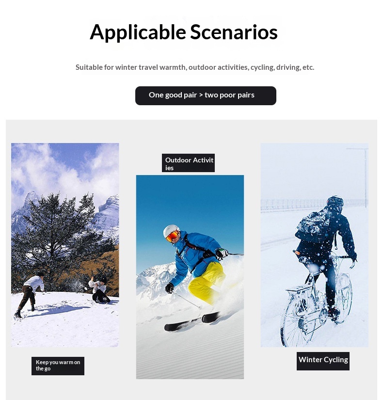 boy Boy Boy For Women And Men Winter Korean Solid Color Pattern Warm Fleece Thickened Waterproof Cold-Proof Fingered Cycling Ski_voghion.com