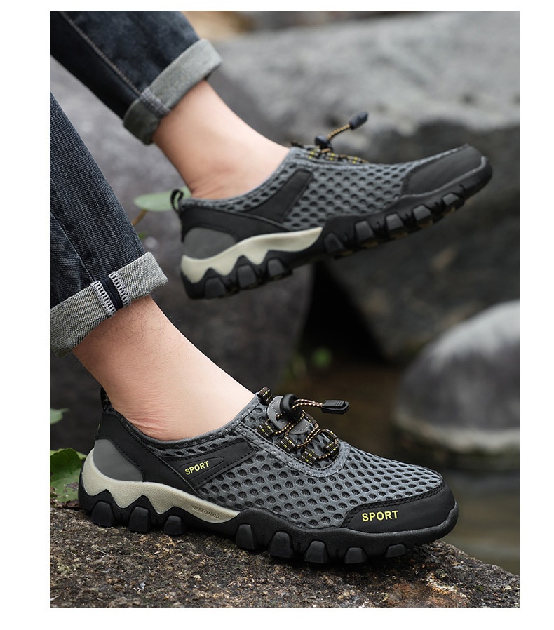 Zees Summer Breathable Men's Trekking Water Plus Size Shoes_voghion.com