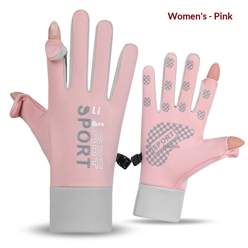 boy Boy Boy Cycling Adult Gloves Men And Women Fleece Lined Warm Windproof Waterproof Fingerless Touchscreen Autumn Winter Outdoor_voghion.com