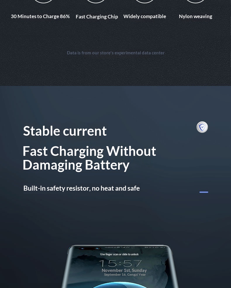 Digitex Dual Type-C Dual-Head PD Schnellladekabel 6A kompatibel mit Huawei Xiaomi Laptop Datenkabel Crossborder_voghion.com