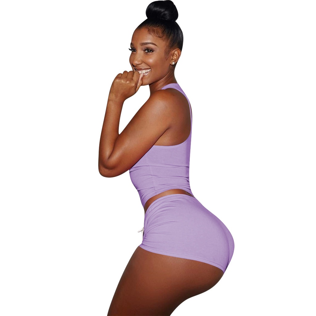 ChicShe 3147 Europäische und amerikanische Plus-Size-Damenbekleidung Street Style Atmungsaktives, schweißabsorbierendes Sporthosen-Set Zweiteiler_voghion.com