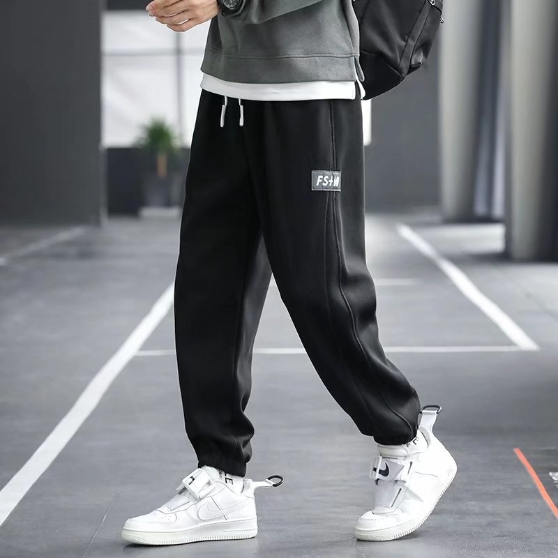 Pantalon de survêtement long et chaud pour homme, idéal pour l'automne et l'hiver. Taille L._voghion.com