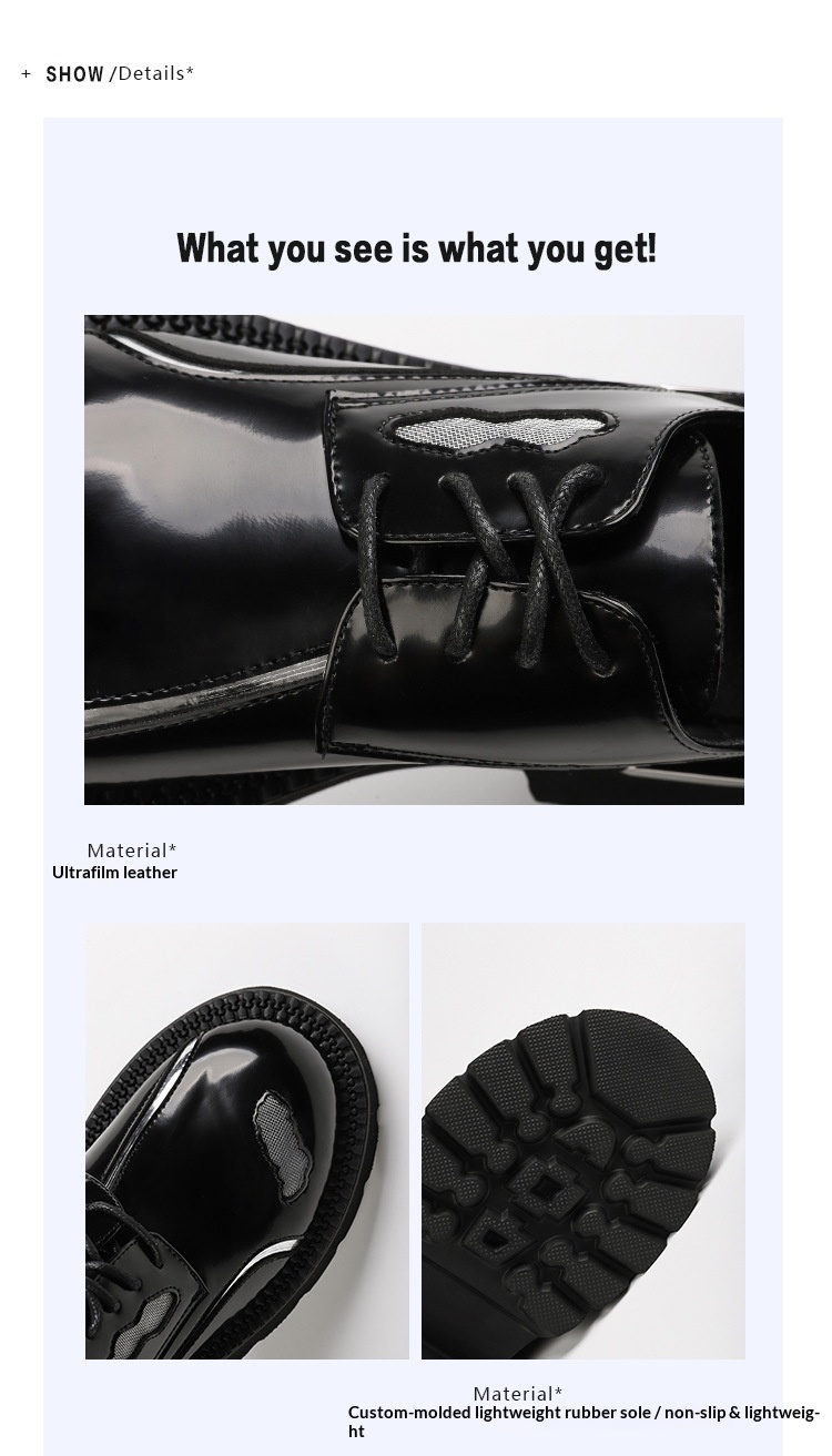 Voyage Voyage 2023 Early Sprig New Round Toe Distressed Metal Derby Shoes Thick Sole Height Icreasig British Style Loafers For_voghion.com