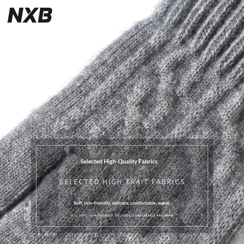 Guanti invernali caldi per touchscreen, foderati in pile, spessi, antiscivolo, per guida e ciclismo, antifreddo, lavorati a maglia, da uomo, protezione dal freddo_voghion.com