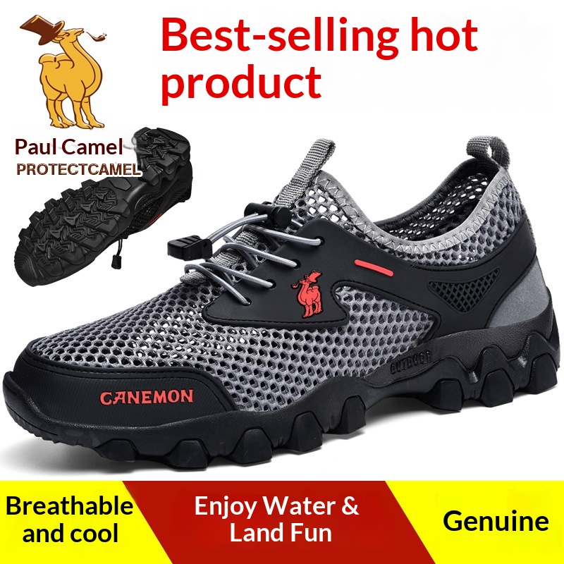 Chaussures de randonnée aquatiques d'été Zees pour hommes, en maille respirante, confortables et légères, idéales pour les voyages et le sport. Tendance et décontractées._voghion.com