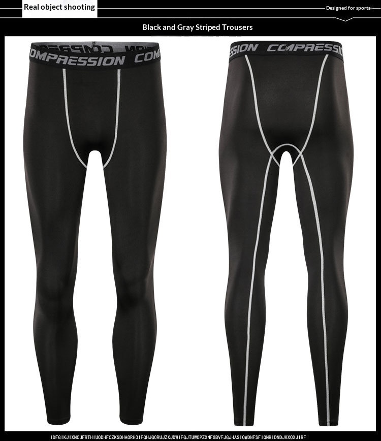 boy New Summer Running High Elastic Compression Sports Leggings Men's Quick-Drying Fitness Pants Basketball Tights_voghion.com