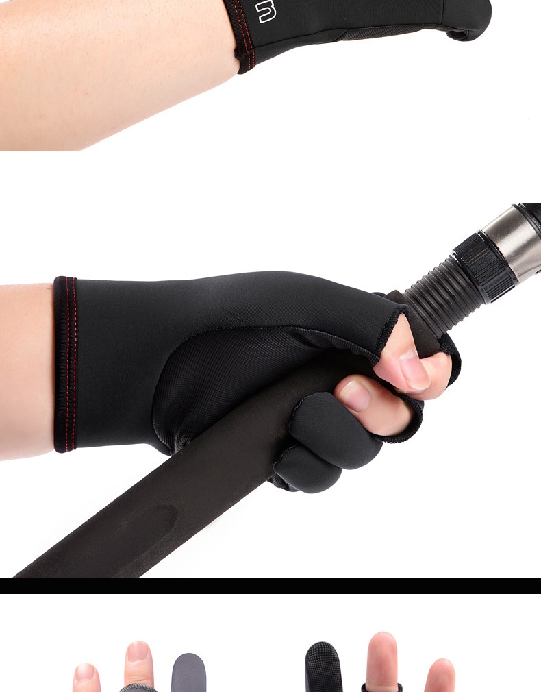 ragazzo Ragazzo Ragazzo 8920 Guanti da pesca a tre dita per uomo, invernali, caldi, antivento, antifreddo, impermeabili, con esche e mezze dita_voghion.com