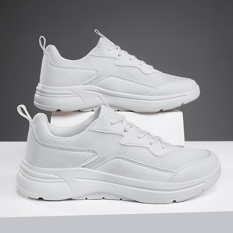 Baskets Zees All Sneakers Homme 2025 en maille respirante, noires pures, pour la course, les loisirs, semelle souple, grandes tailles (export 48)._voghion.com