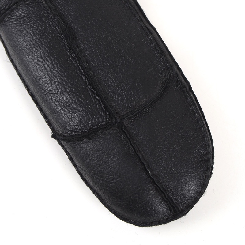 Guanti da ciclismo in pelle di pecora spessa e calda, da uomo, invernali, con dita intere, all'ingrosso_voghion.com