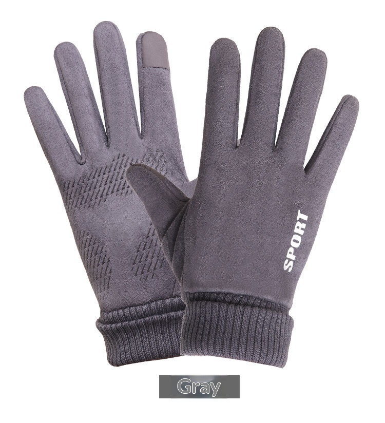 boy Boy Boy Warm Men Winter Suede Windproof Cold-Proof Touchscreen Fleece-Lined Thick Cycling Gloves For Women In Stock Cute_voghion.com