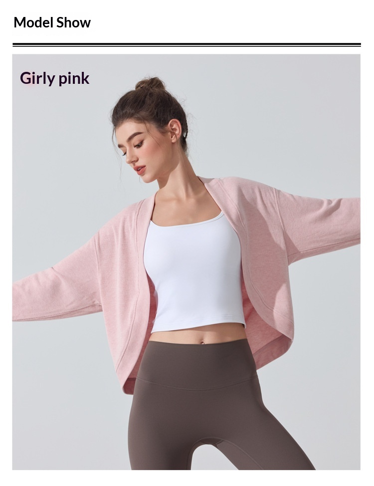 ChicShe Europäisches und amerikanisches Cross-Border Langarm-Cover-Up Hautfreundliches Atmungsaktives Pilates Fitness Yoga Top Herbst Winter_voghion.com