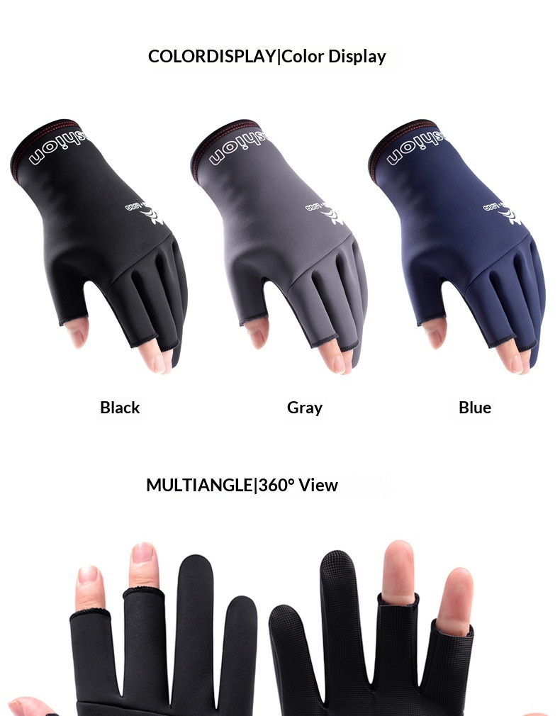 ragazzo Ragazzo Ragazzo 8920 Guanti da pesca a tre dita per uomo, invernali, caldi, antivento, antifreddo, impermeabili, con esche e mezze dita_voghion.com