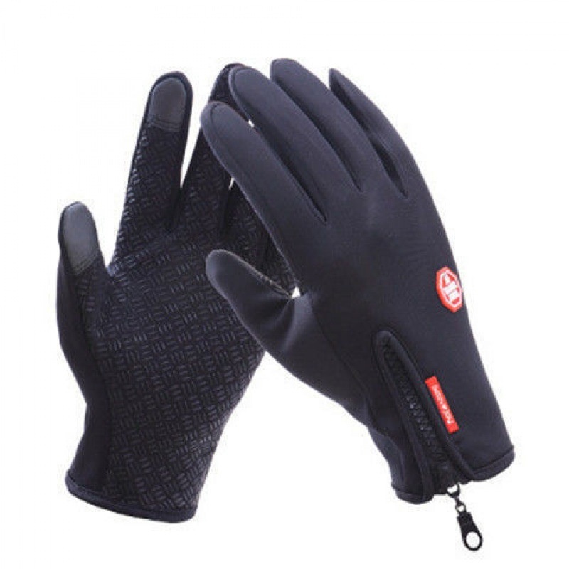 Guanti da ciclismo invernali da uomo, touchscreen, caldi, in pile, antivento, per sci, equitazione, all'aperto, fornitura di fabbrica_voghion.com