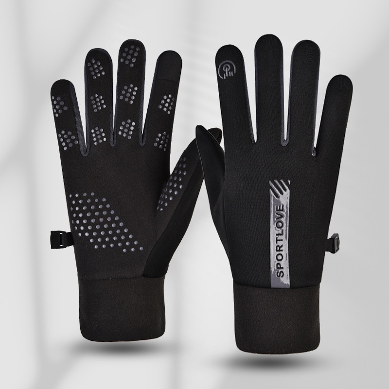 boy Boy Boy Winter Warm Anti-Slip Touchscreen Gloves For Men And Women, Fleece-Lined, Outdoor Sports, Skiing, Waterproof, Motorcycle_voghion.com