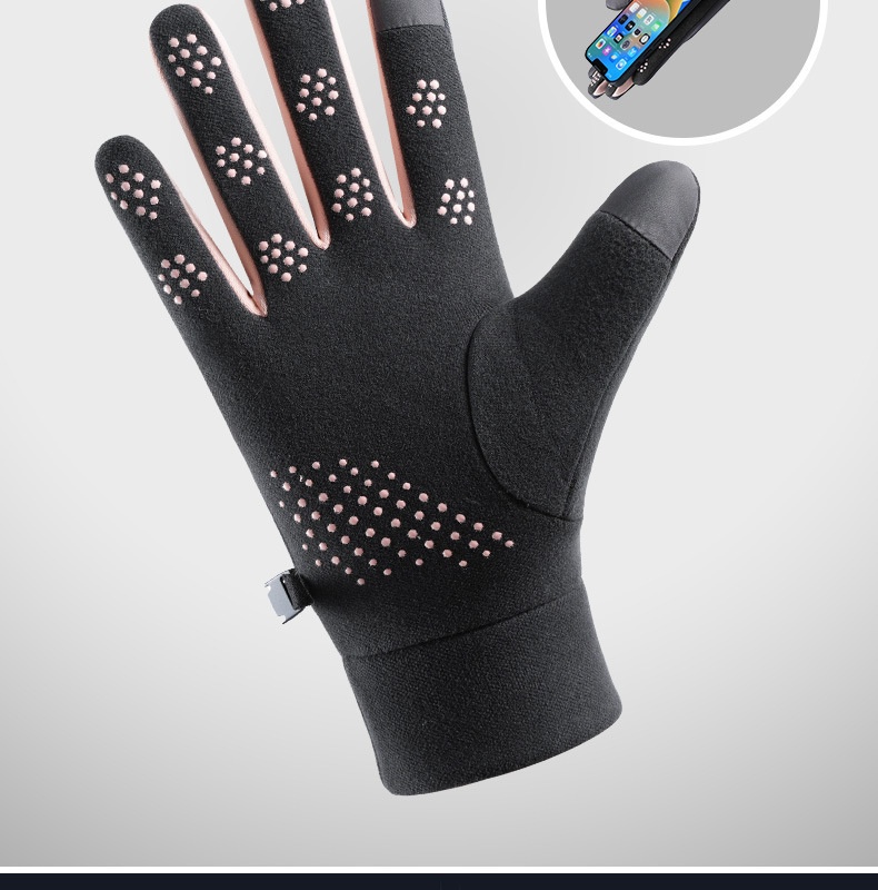 boy Boy Boy Warm Women's New Fleece-Lined Winter Water-Resistant Windproof Non-Slip Touchscreen Outdoor Sports Cycling Gloves_voghion.com