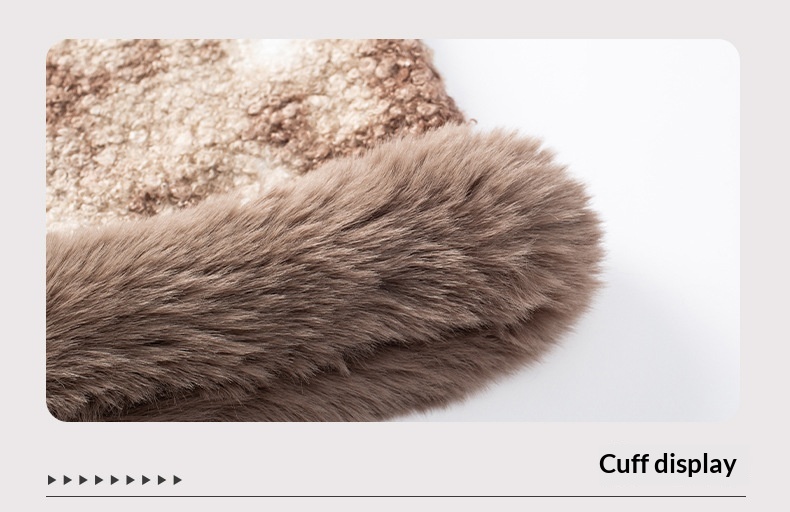 ChicShe ChicShe Fuzzy Rain European And American Cross-Border Fur Collar Pullover Color-Block Leopard Print Knitted Cape For Women_voghion.com