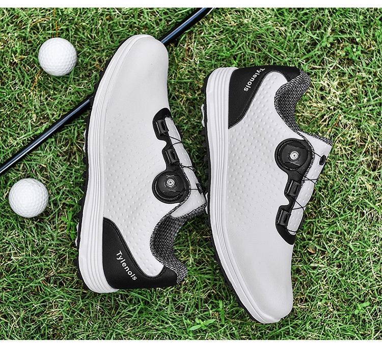Zees Cross-border Foreign Trade Men And Women Waterproof Rotating Button Couple Golf Casual Sports Shoes_voghion.com