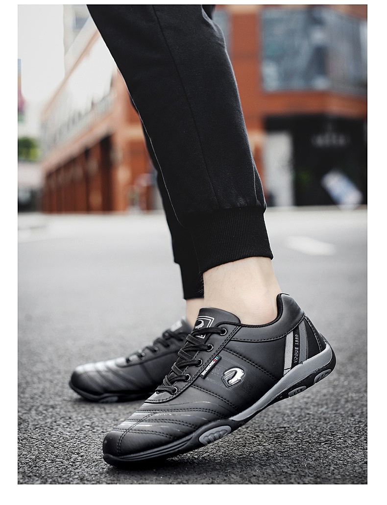 Zees Summer Casual Sports Men's Fashion Lightweight Breathable Golf White Shoes Large Size Rubber Sole Soft Leather Surface_voghion.com