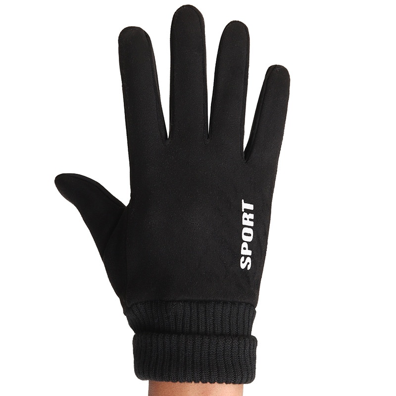 boy Boy Boy Warm Men Winter Suede Windproof Cold-Proof Touchscreen Fleece-Lined Thick Cycling Gloves For Women In Stock Cute_voghion.com
